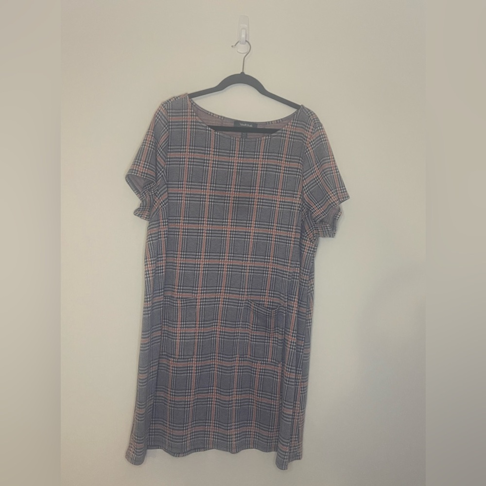 Modcloth Plaid Short Sleeve Dress